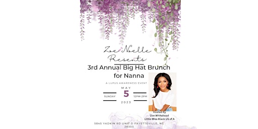 Primaire afbeelding van Zoe Noelle's Big Hat Brunch for Nanna: A Lupus Awareness Event
