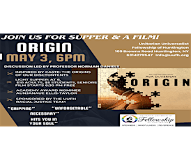See "Origin": Enjoy a light Supper, Film & Discussion