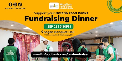 Imagem principal do evento Support your Ontario Food Banks Fundraising Dinner