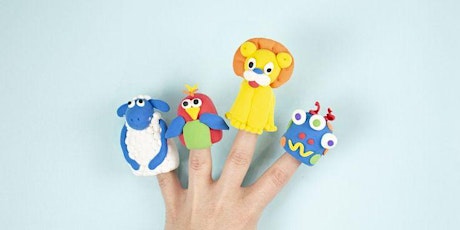Primaire afbeelding van Crafts for Kids: Model Magic Finger Puppets. Ages 4 and up.