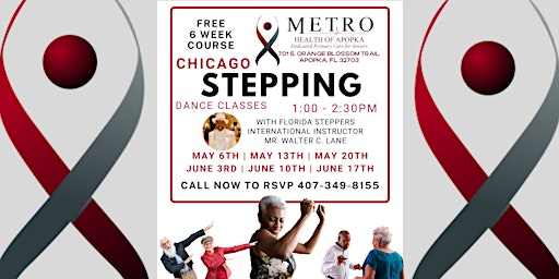 Imagem principal de Free Chicago Style Stepping Class with Mr Walter Lane at MetroHealth
