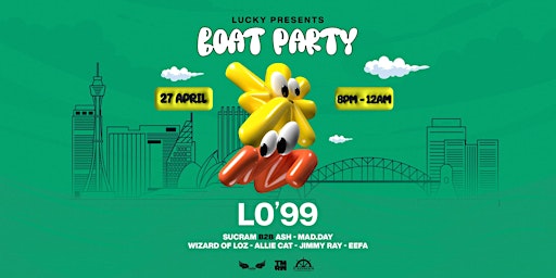 Image principale de Lucky Presents | Open Air Boat Party - 75 TICKETS LEFT