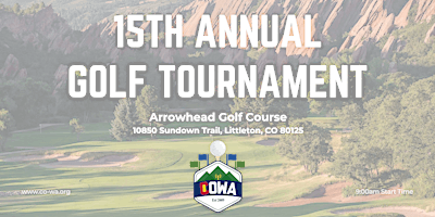 15th Annual COWA Golf Tournament Sponsorships primary image