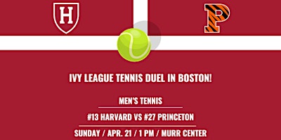 Imagen principal de Harvard Men's Tennis - #13 Harvard hosts #27 Princeton