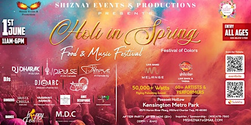 Holi in Spring (Colors, Food & Music Festival) & After Party - 2024 primary image