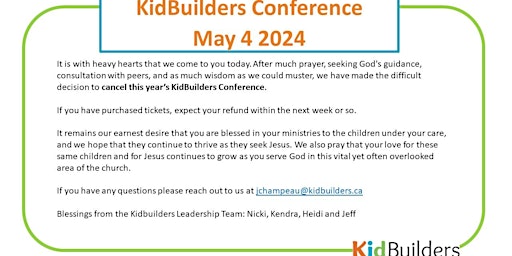 Imagem principal do evento KidBuilders Childrens Ministry Conference