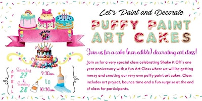 Imagem principal do evento Craft & Bounce - Puffy Paint Art Cakes