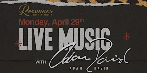 Adam David Band Live At Roxanne's Liquor Bar & Kitchen primary image