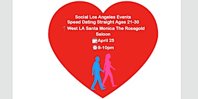 Imagem principal do evento Speed Dating Social Party in Santa Monica LA for Singles Straight Ages21-30