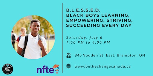 Imagem principal do evento B.L.E.S.S.E.D Black Boys Learning, Empowering, Striving, Succeeding Every Day