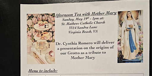 Afternoon Tea Party with Mother Mary primary image