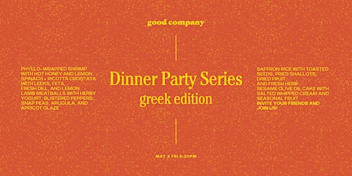 Image principale de Dinner Party Series: Greek Edition