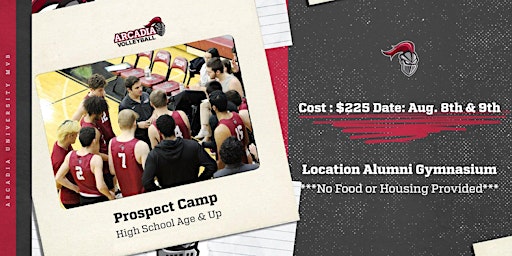 Imagem principal do evento Arcadia University Boys' Volleyball Prospect Camp