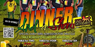 Dinner and a Show with Jah Movement Band primary image