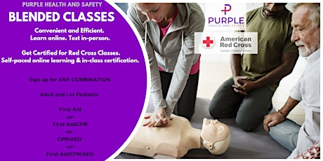Blended - "Learn Online. Test In-Person". Any Combo: First Aid/CPR/AED primary image