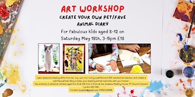 Kids art workshop: Create your fave animal diary with technical skills and inks primary image