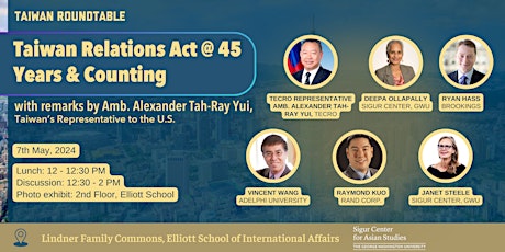 Taiwan Relations Act @45 Years and Counting