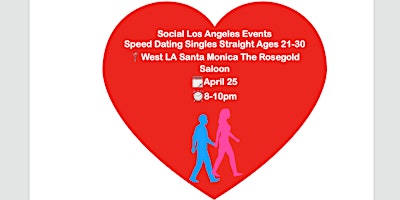 Primaire afbeelding van Speed Dating Social Party in Santa Monica LA for Singles Straight Ages21-30