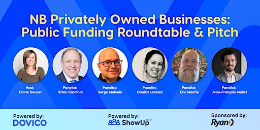 Image principale de NB Privately Owned Businesses: Public Funding Roundtable & Pitch