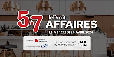 Imagem principal do evento 5 à 7 LeDroit AFFAIRES Banque Nationale