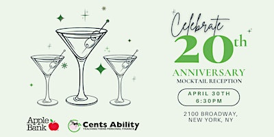 Primaire afbeelding van Cents Ability 20th Anniversary Mocktail Reception