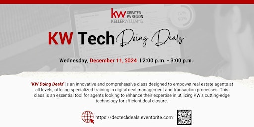 Primaire afbeelding van KW Tech - Doing Deals [December 2024]