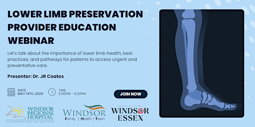 Imagen principal de Lower Limb Preservation Provider Education Webinar