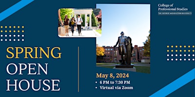 Imagen principal de GW's College of Professional Studies Spring Open House (A Virtual Event)
