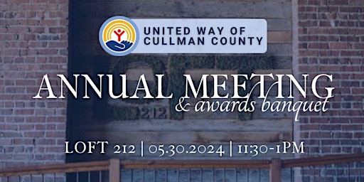 Primaire afbeelding van United Way of Cullman County's Annual Meeting & Award Banquet