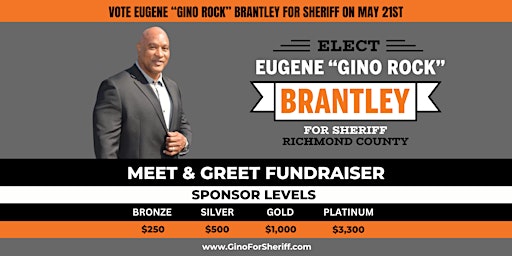 Hauptbild für Eugene "Gino Rock" Brantley Meet & Greet Fundraiser
