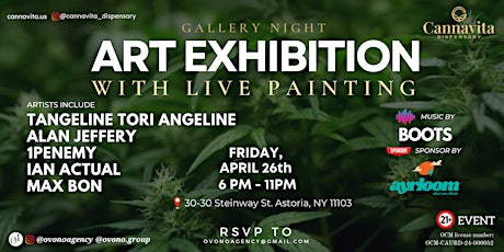 Art Exhibition + Live Painting +  Music + Cannabis At CANNAVITA