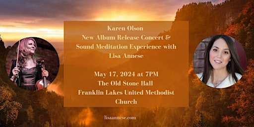 Primaire afbeelding van Karen Olson New Album Release Concert & Sound Meditation with Lisa Annese