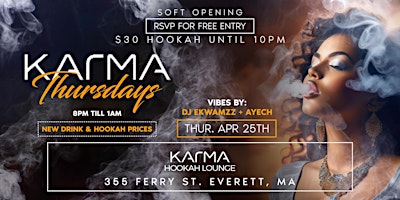 Imagem principal do evento Soft Opening of Karma Thursdays Afrobeats Hip Hop & More