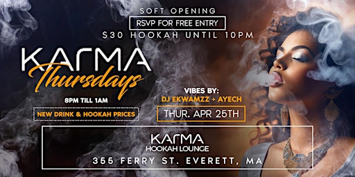 Immagine principale di Soft Opening of Karma Thursdays Afrobeats Hip Hop & More 