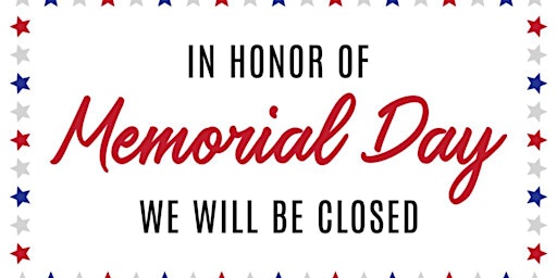 Memorial Day - No Class Today primary image