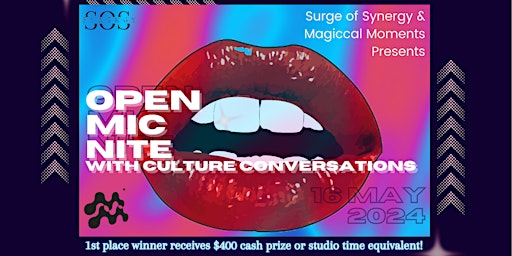 Image principale de Open Mic Nite at Lips Cafe | Hosted by Surge of Synergy & Magiccal Moments
