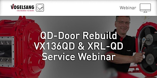 Service Training Webinar: QD Door Rebuild, VX186QD Pumps & XRLQD Grinders primary image