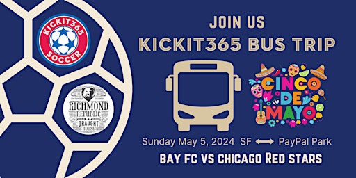 Imagem principal do evento Kickit365 Bus Trip - Bay FC vs Chicago Red Stars
