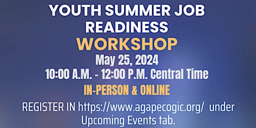 Primaire afbeelding van Youth Summer Job Readiness Workshop
