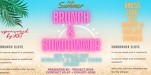 Primaire afbeelding van hello summer BRUNCH and SUNDOWNER party event