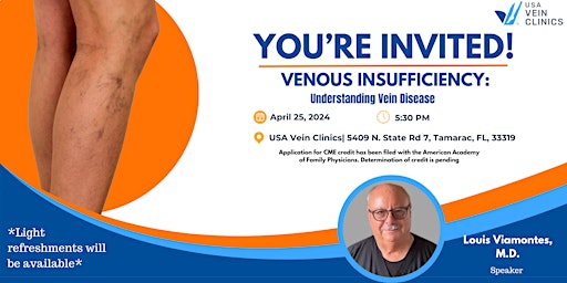 FREE CME Credit Event: Venous Insufficiency - Understanding Vein Disease primary image
