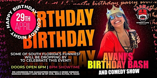 Avani's Birthday Bash & Comedy Show primary image