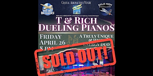 Imagem principal do evento Dueling Pianos by T and Rich