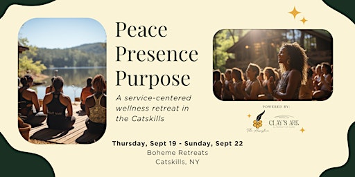 Primaire afbeelding van Peace, Presence, Purpose: A service-centered wellness retreat in the Catskills
