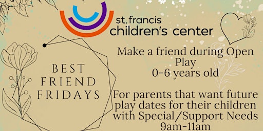 Primaire afbeelding van Open Play Fridays for children with Special/Support Needs 0-6 Years Old