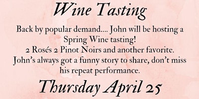 Imagem principal do evento Spring Wine Tasting at Vinum