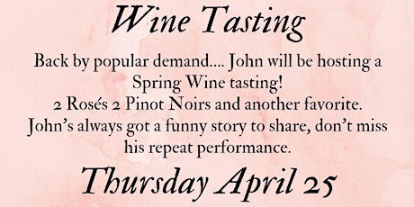 Spring Wine Tasting at Vinum