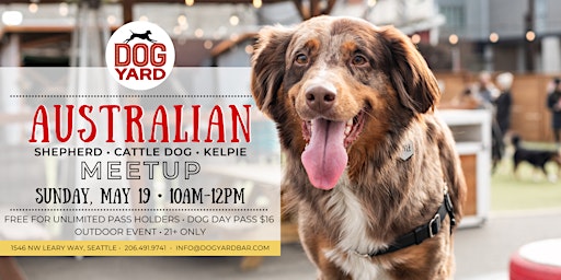 Hauptbild für Australian Meetup at the Dog Yard Bar - Sunday, May 19