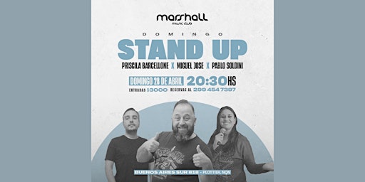 Imagem principal do evento Stand Up, de Acá!! en Marshall Plottier