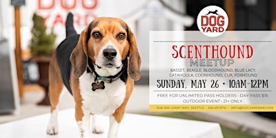 Primaire afbeelding van Scenthound Meetup at the Dog Yard Bar - Sunday, May 26